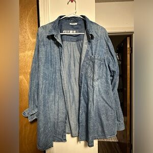 Denim button up jacket. Never worn